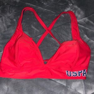 USPA Red bikini top